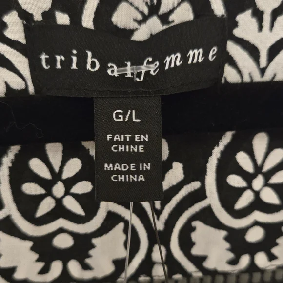 Tribal femme Large Black and White Sleeveless Maxi Boho Tie Tiered Dress - Picture 7 of 15